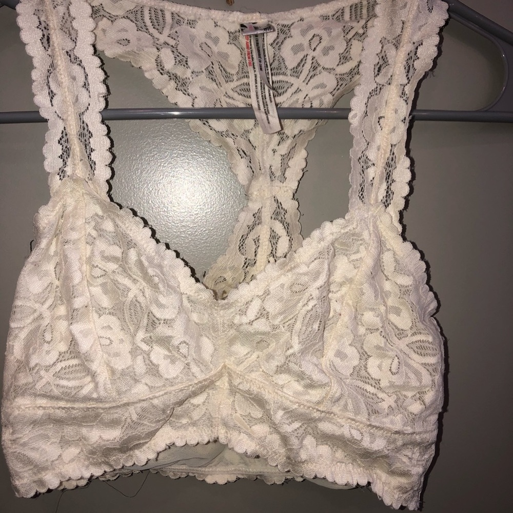 White lace bralette